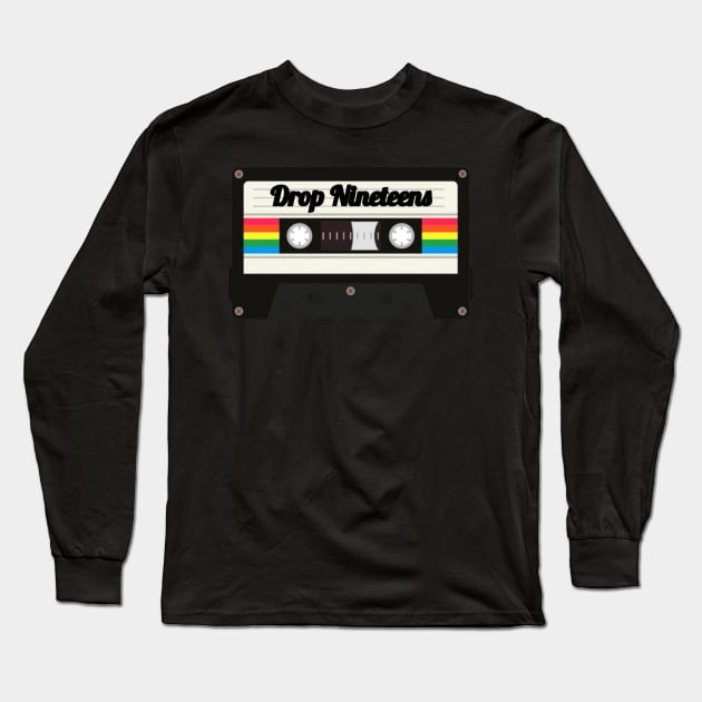 Drop Nineteens / Cassette Tape Style Long Sleeve T-Shirt by GengluStore